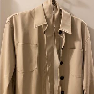 Mango over Shirt faux leather